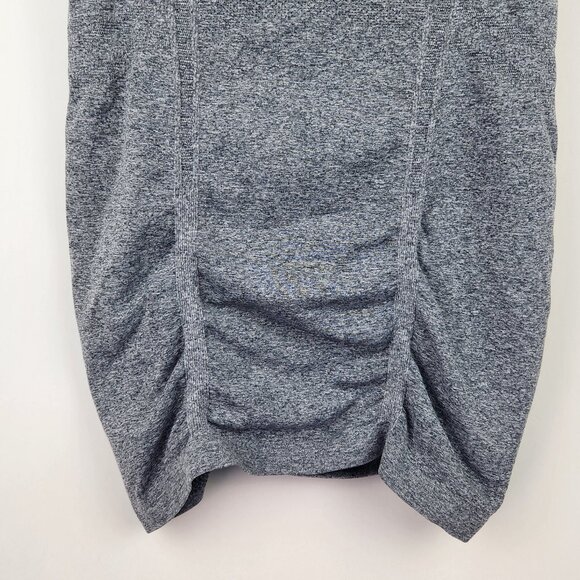Athleta Heather Gray Athletic Stretchy Ruched Tank Top sz XS - Picture 4 of 7